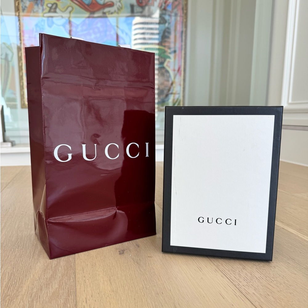 Gucci Empty Gift Storage Box with Bag 8” x 6” x 3.5”